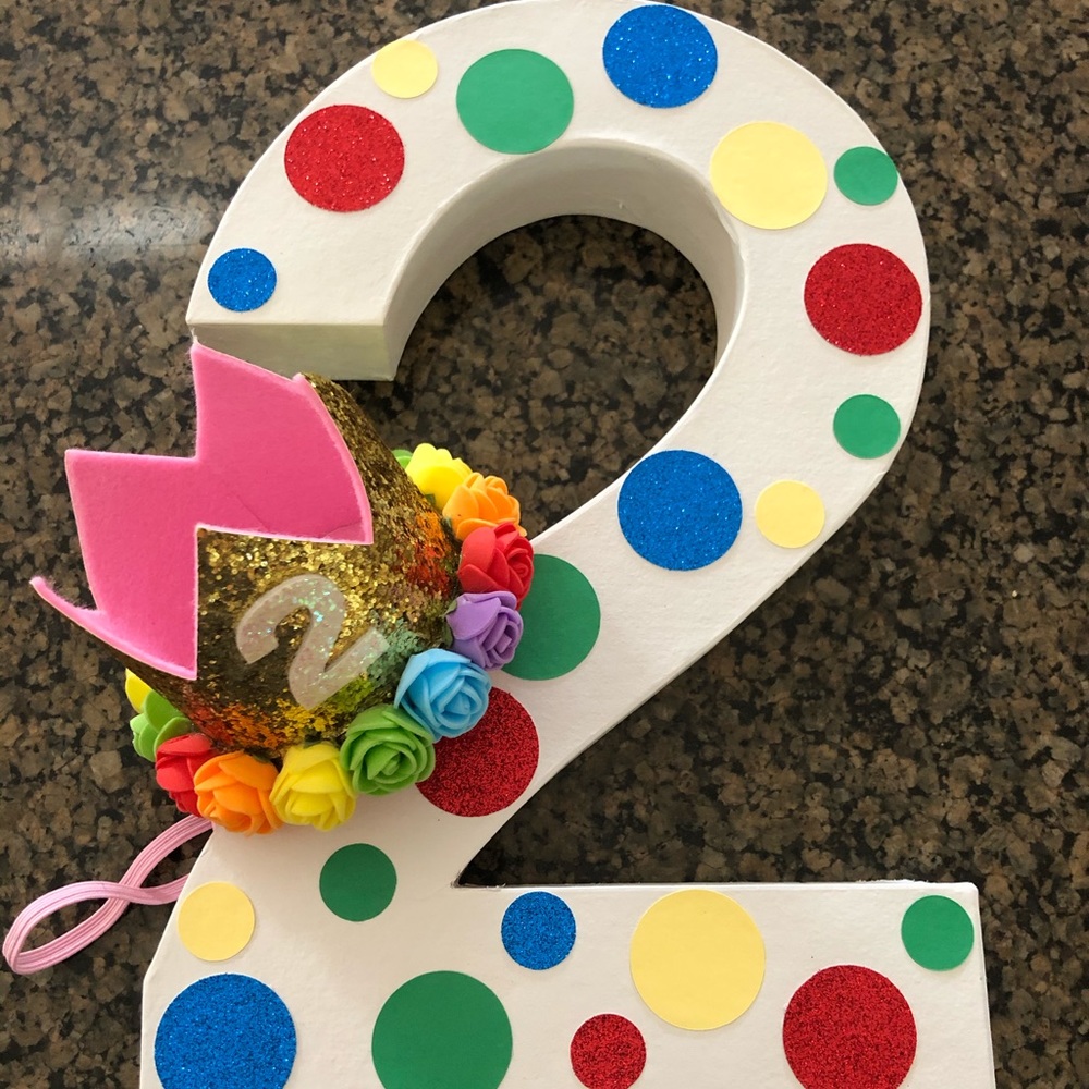 Number 2 and 2 birthday crown